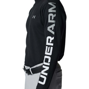 アンダーアーマー UNDER ARMOUR　メンズ UAドライブ ワッフル ロングスリーブ 長袖 モックネック シャツ 6007932 001 Black/Steel　2025年モデル Black/Steel 詳細4