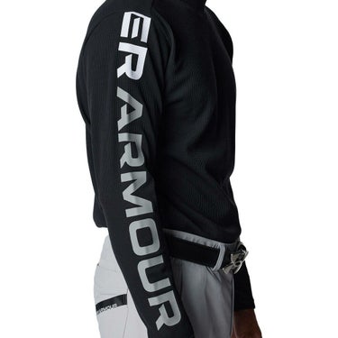 アンダーアーマー UNDER ARMOUR　メンズ UAドライブ ワッフル ロングスリーブ 長袖 モックネック シャツ 6007932 001 Black/Steel　2025年モデル Black/Steel 詳細5