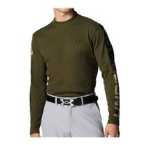 アンダーアーマー UNDER ARMOUR　メンズ UAドライブ ワッフル ロングスリーブ 長袖 モックネック シャツ 6007932 308 Expedition Green/Black　2025年モデル