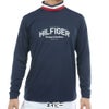 トミー ヒルフィガー ゴルフ　メンズ シグネチャーリブ 長袖 モックネック シャツ THMA562　2025年モデル ネイビー 詳細1