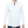 トミー ヒルフィガー ゴルフ　メンズ ロゴジャガード 長袖 台衿付 ポロシャツ THMA568　2025年モデル ホワイト 詳細1