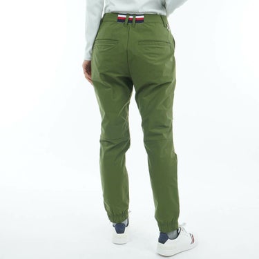 トミー ヒルフィガー ゴルフ　レディース 裾 ロゴゴム ロングパンツ THLA557　2025年モデル オリーブ 詳細2