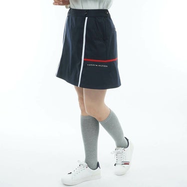 トミー ヒルフィガー ゴルフ　レディース ウインドプルーフ スカート THLA585　2025年モデル ネイビー 詳細3