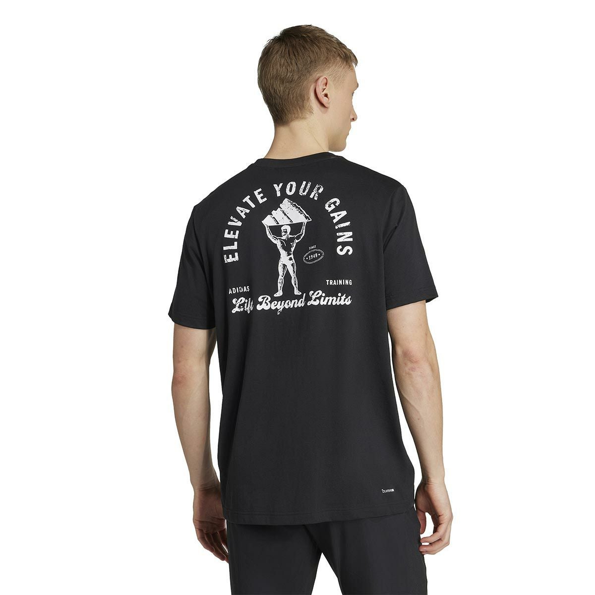 アディダス adidas　クライマクール ビンテージ トレーニング グラフィックTシャツ ブラック JW3926 詳細4