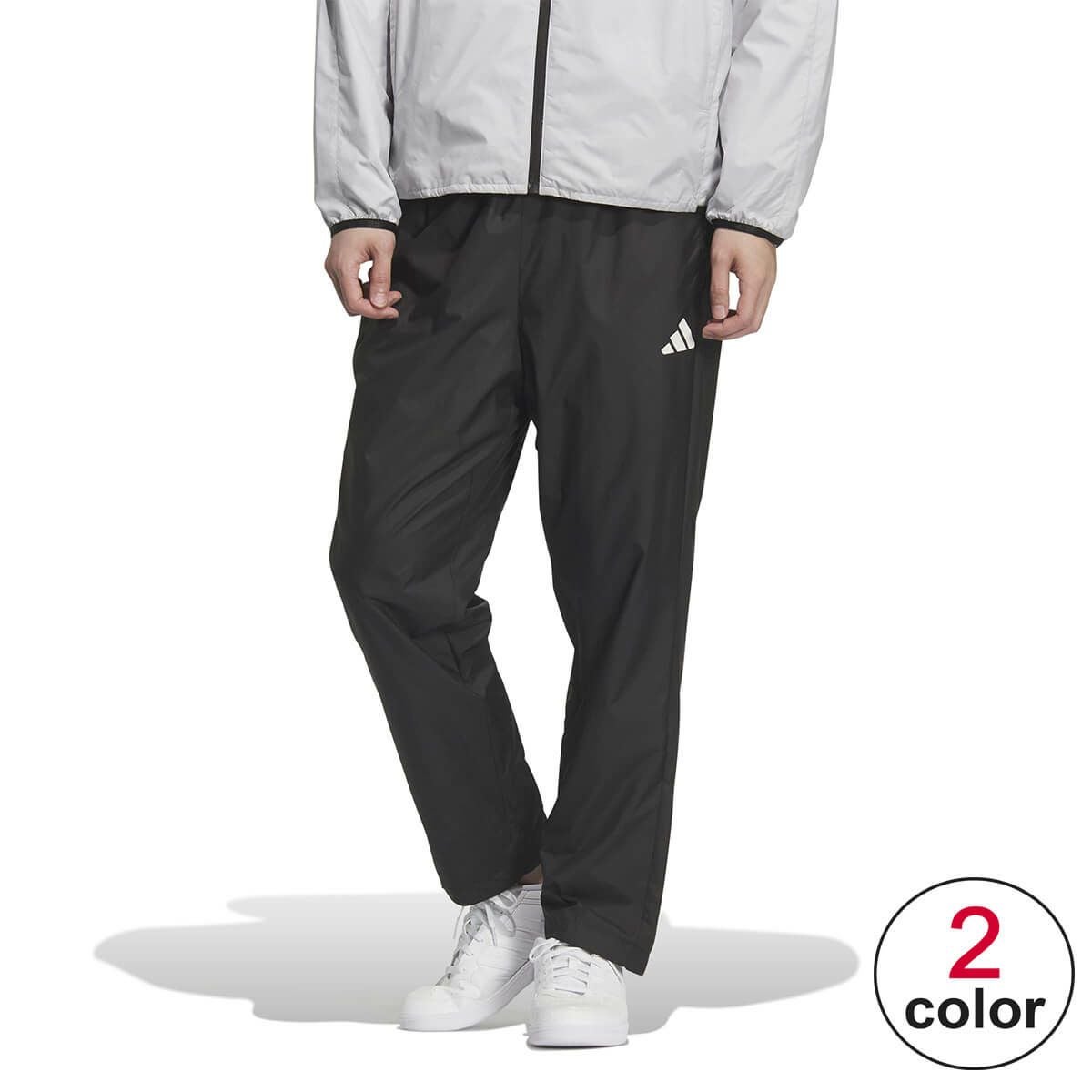 アディダス adidas　裏地付きフルレングス オープンヘム ウィンドパンツ ブラック/カーボン JZ8775 ユニセックス