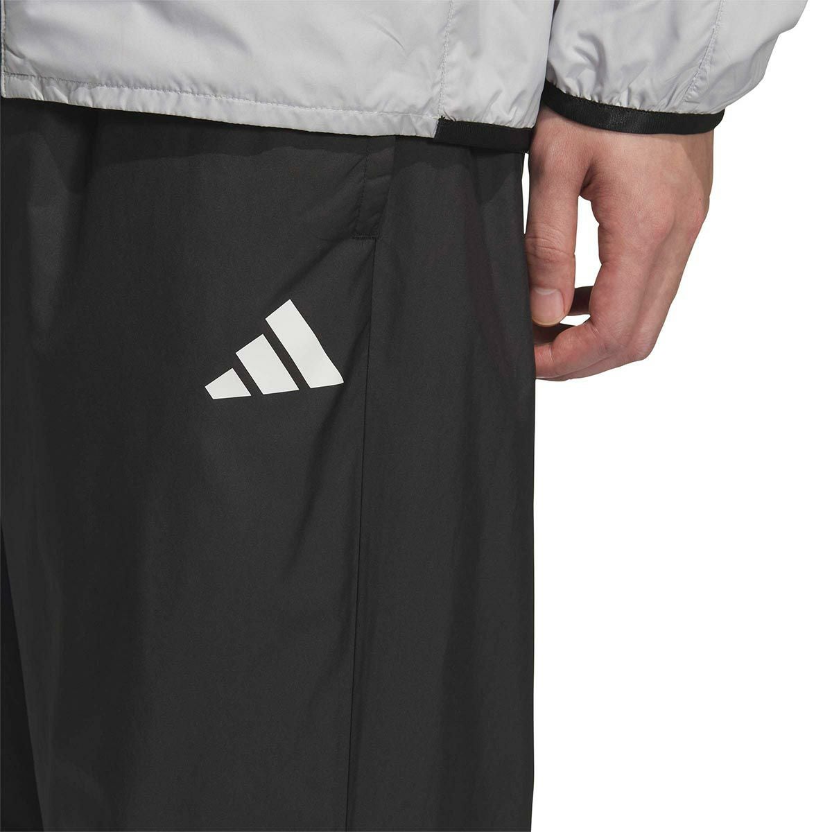 アディダス adidas　裏地付きフルレングス オープンヘム ウィンドパンツ ブラック/カーボン JZ8775 ユニセックス 詳細6