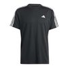 アディダス adidas　トレイン エッセンシャルズ スリーストライプス トレーニング半袖Tシャツ ブラック/ホワイト IB8150 メンズ 詳細2