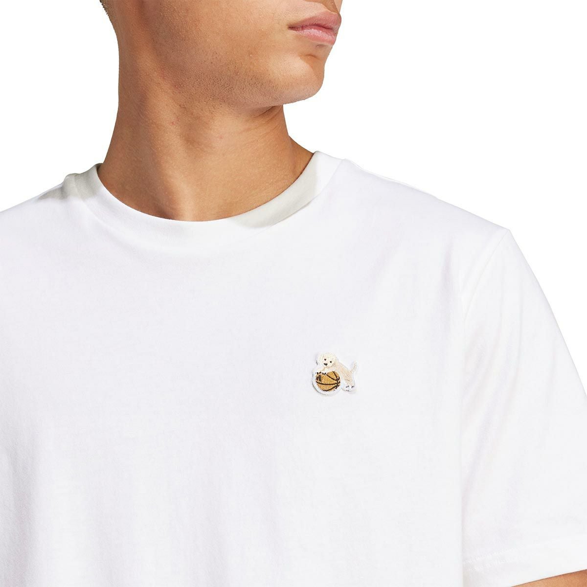 アディダス adidas　ドッグ フープパッチ グラフィック半袖Tシャツ ホワイト JZ7445 詳細6