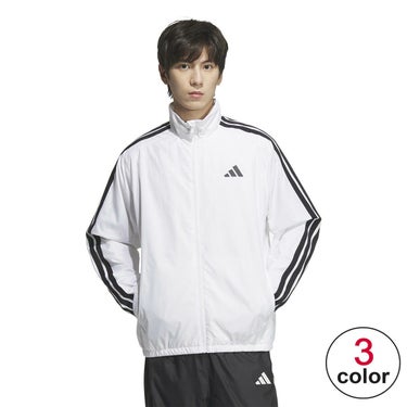 アディダス adidas　マストハブ スリーストライプス 起毛トリコット素材の裏地 ウィンドジャケット ホワイト KA1290