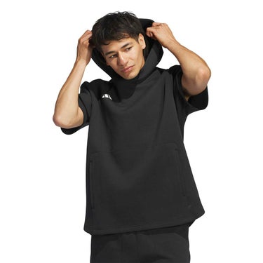 アディダス adidas　野球＆ソフトボール ダグアウト 半袖 パーカー（ジェンダーニュートラル） ブラック IS9767 詳細4