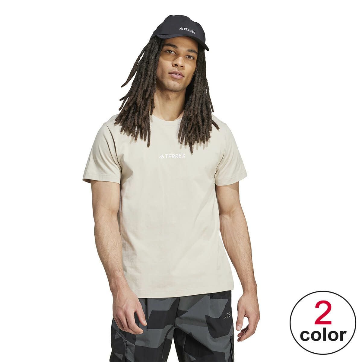 アディダス adidas　アウトドア テレックス TERREX シグネチャー AOP グラフィックTシャツ ワンダーベージュ JM6400
