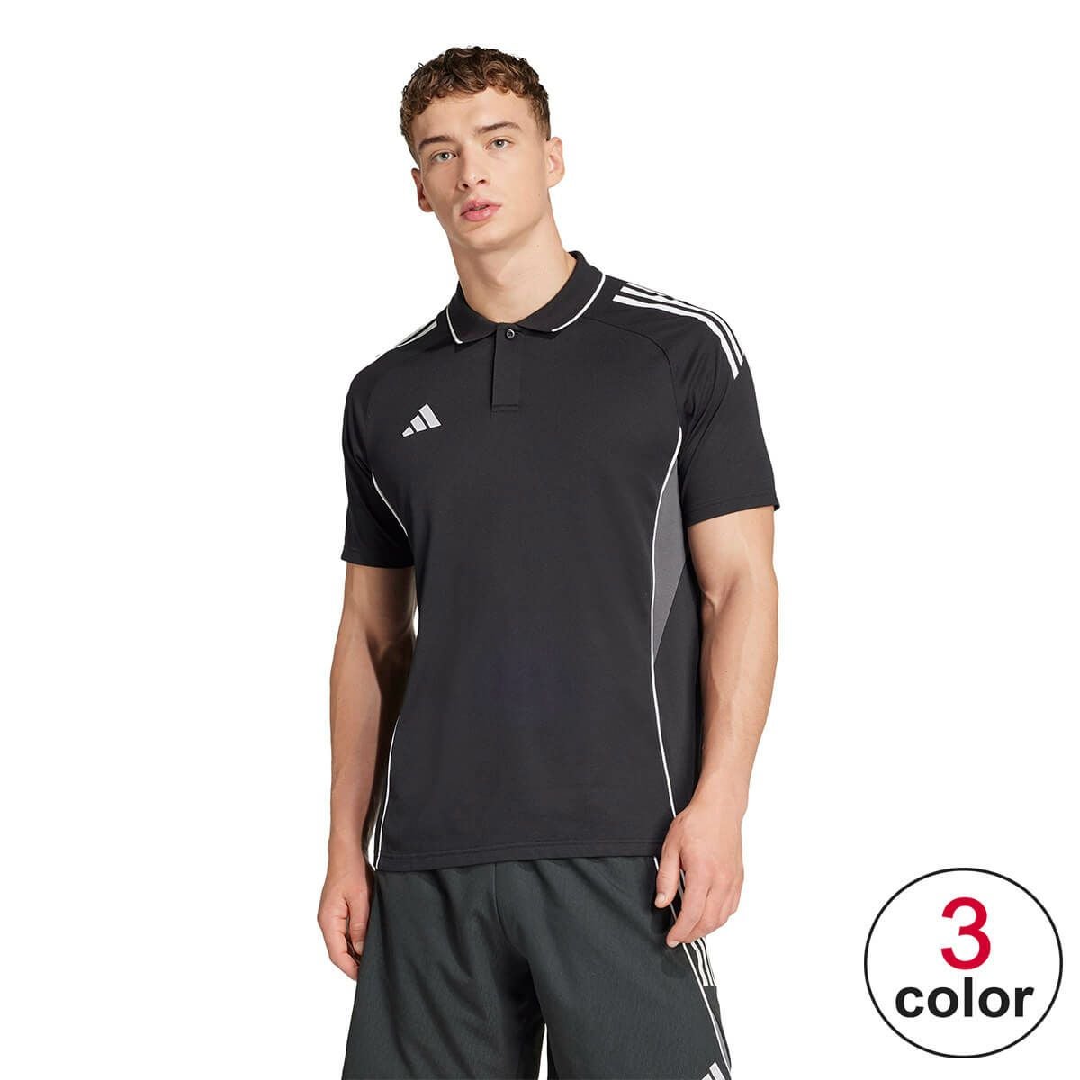 アディダス adidas　ティロ 25 コンペティション ポロシャツ ブラック/ホワイト JY1804 ボーイズ