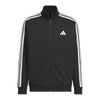 アディダス adidas　スリーストライプス レギュラーフィット ダブルニット トラックジャケット ブラック/ホワイト JV6977 メンズ 詳細2