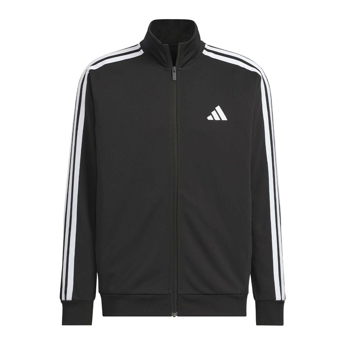 アディダス adidas　スリーストライプス レギュラーフィット ダブルニット トラックジャケット ブラック/ホワイト JV6977 メンズ 詳細2