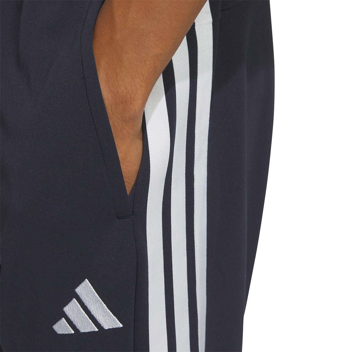 アディダス adidas　スリーストライプス レギュラーフィット ダブルニット トラックカフパンツ ブラック/ホワイト JV6986 メンズ 詳細11