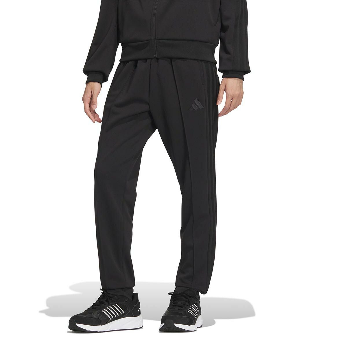 アディダス adidas　スリーストライプス スリムフィット ダブルニット オープンヘム トラックパンツ ブラック/ホワイト JV6990 メンズ 詳細8