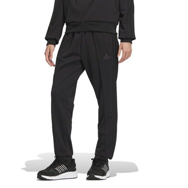 アディダス adidas　スリーストライプス スリムフィット ダブルニット オープンヘム トラックパンツ ブラック/ホワイト JV6990 メンズ 詳細8