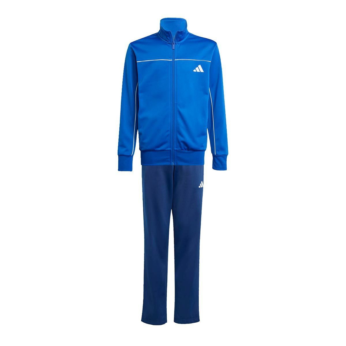 アディダス adidas　キッズ トリコット カラー ポップ トラックスーツ (トップス)チームロイヤルブルー/ホワイト、(ボトムス)ダークブルー/ホワイト JX0204 詳細2