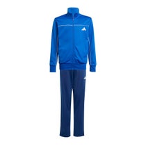 アディダス adidas　ジュニア キッズ トリコット カラー ポップ トラックスーツ (トップス)チームロイヤルブルー/ホワイト、(ボトムス)ダークブルー/ホワイト KKN83 ジャージー