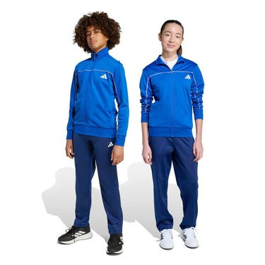 アディダス adidas　キッズ トリコット カラー ポップ トラックスーツ (トップス)チームロイヤルブルー/ホワイト、(ボトムス)ダークブルー/ホワイト JX0204 詳細6