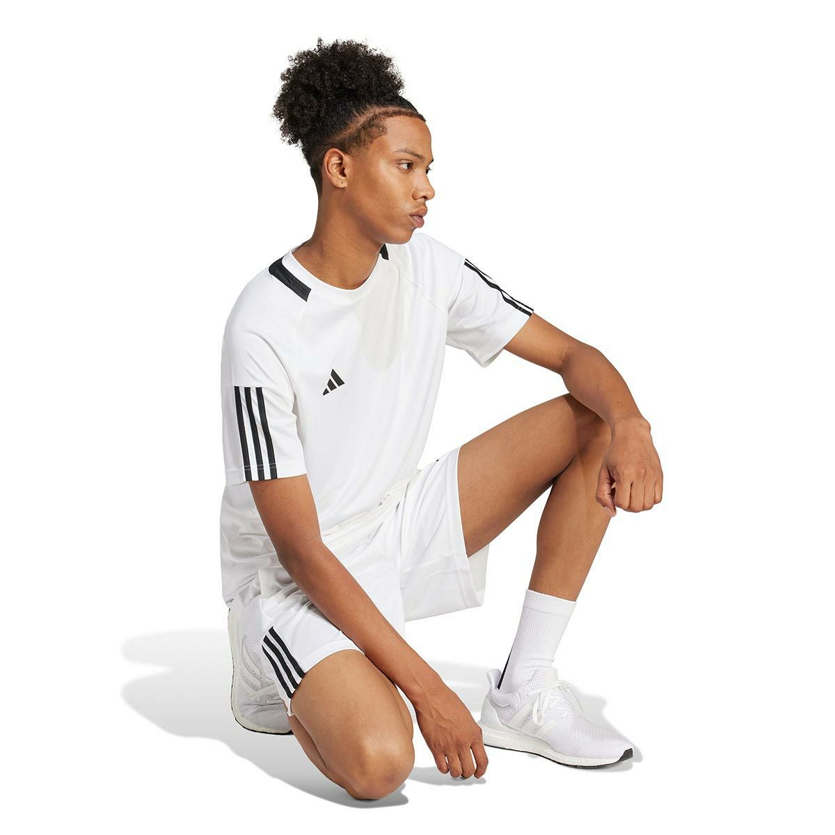 アディダス adidas　セレーノ AEROREADY スリーストライプス 半袖Tシャツ ブラック/ホワイト IR7823 メンズ 詳細10