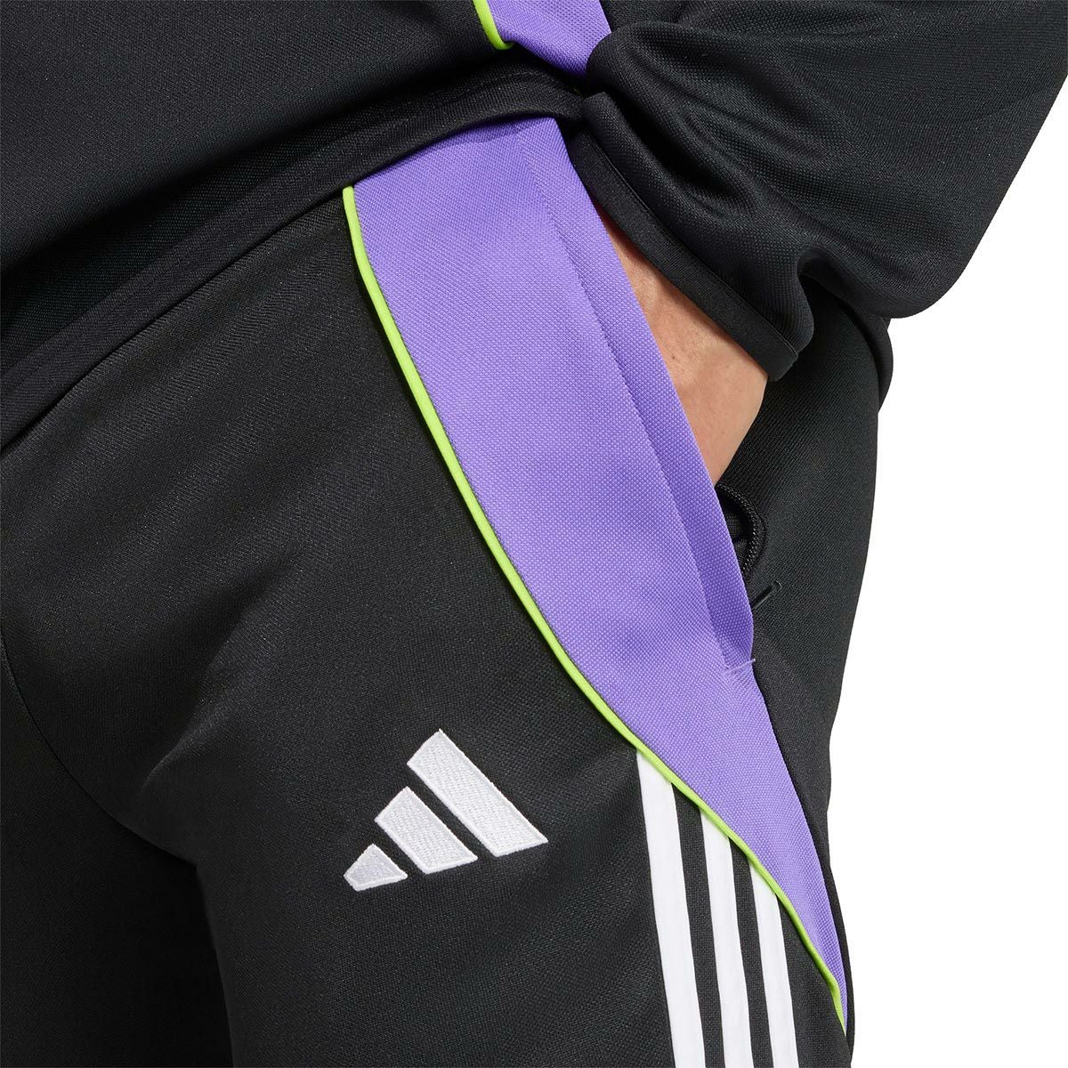 アディダス adidas　ティロ 24 スリム トレーニングパンツ ブラック/パープルラッシュ JW4373 詳細6
