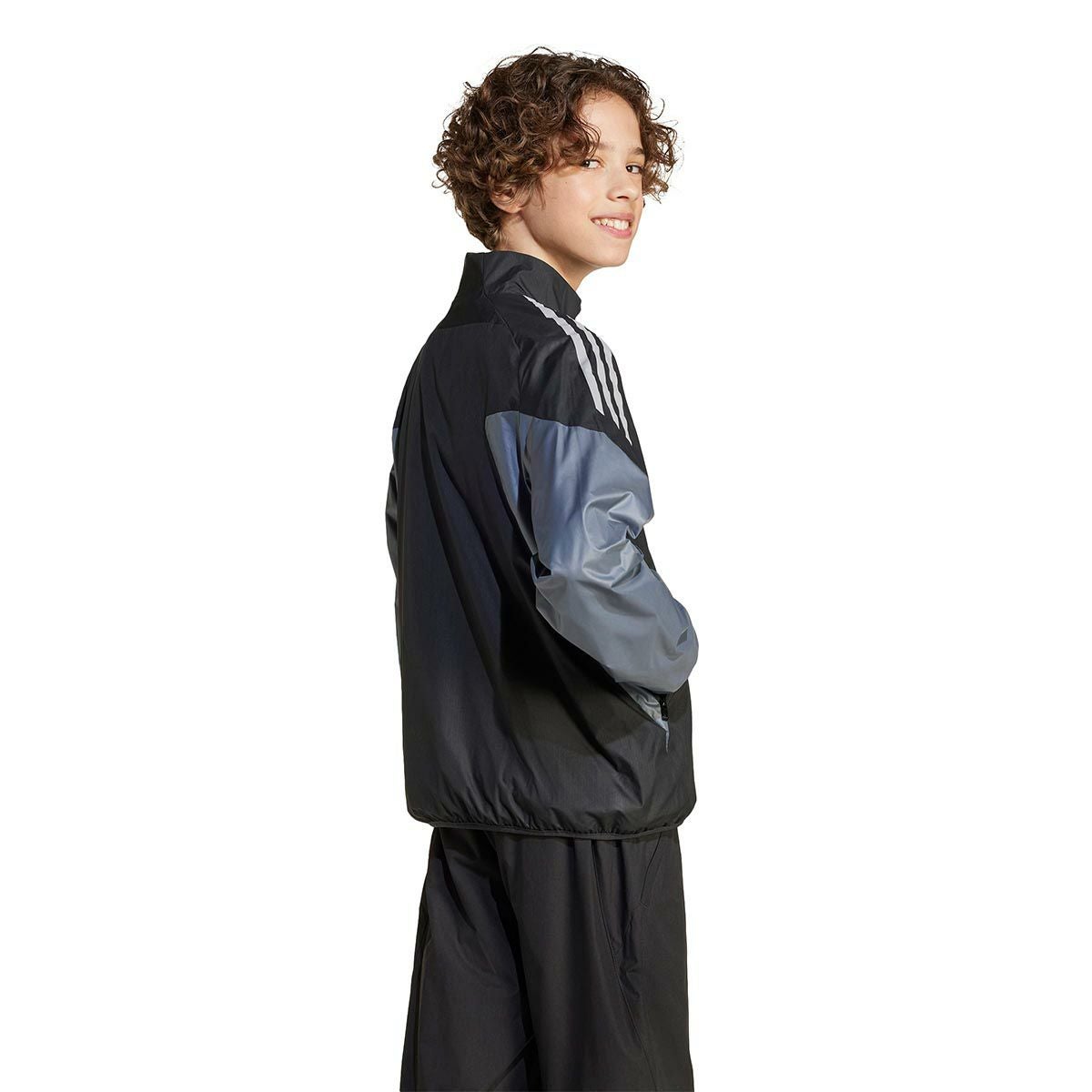 アディダス adidas　ウィンドジャケット キッズ ブラック/チームオニックス JP1254 ボーイズ 詳細4