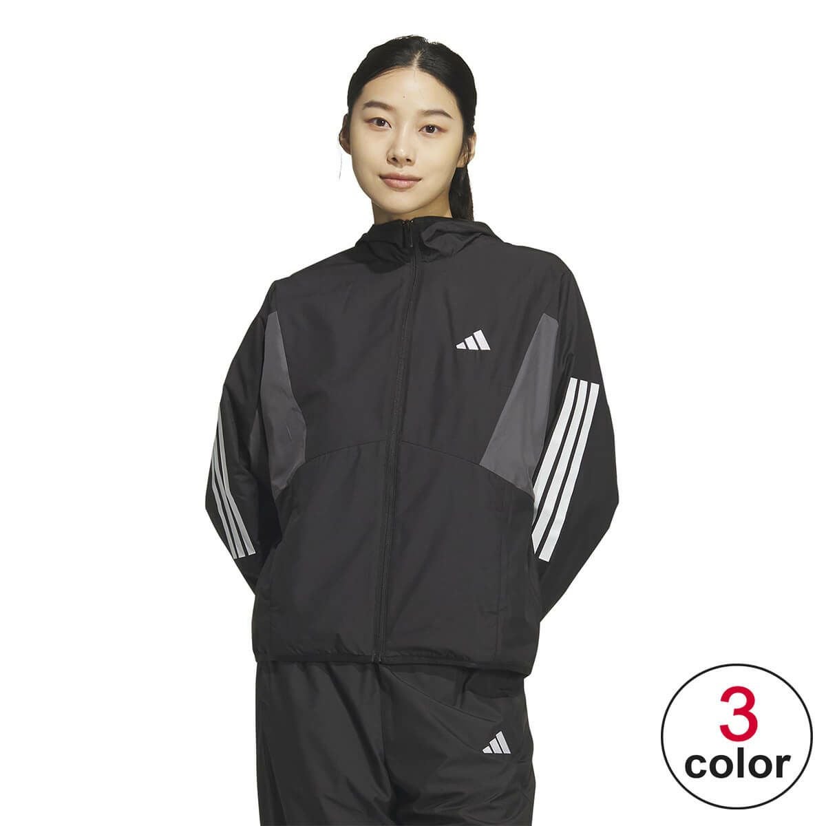 アディダス adidas　チーム ルーズフィット ウィンドブレーカー ジャケット ブラック KA0932 レディース