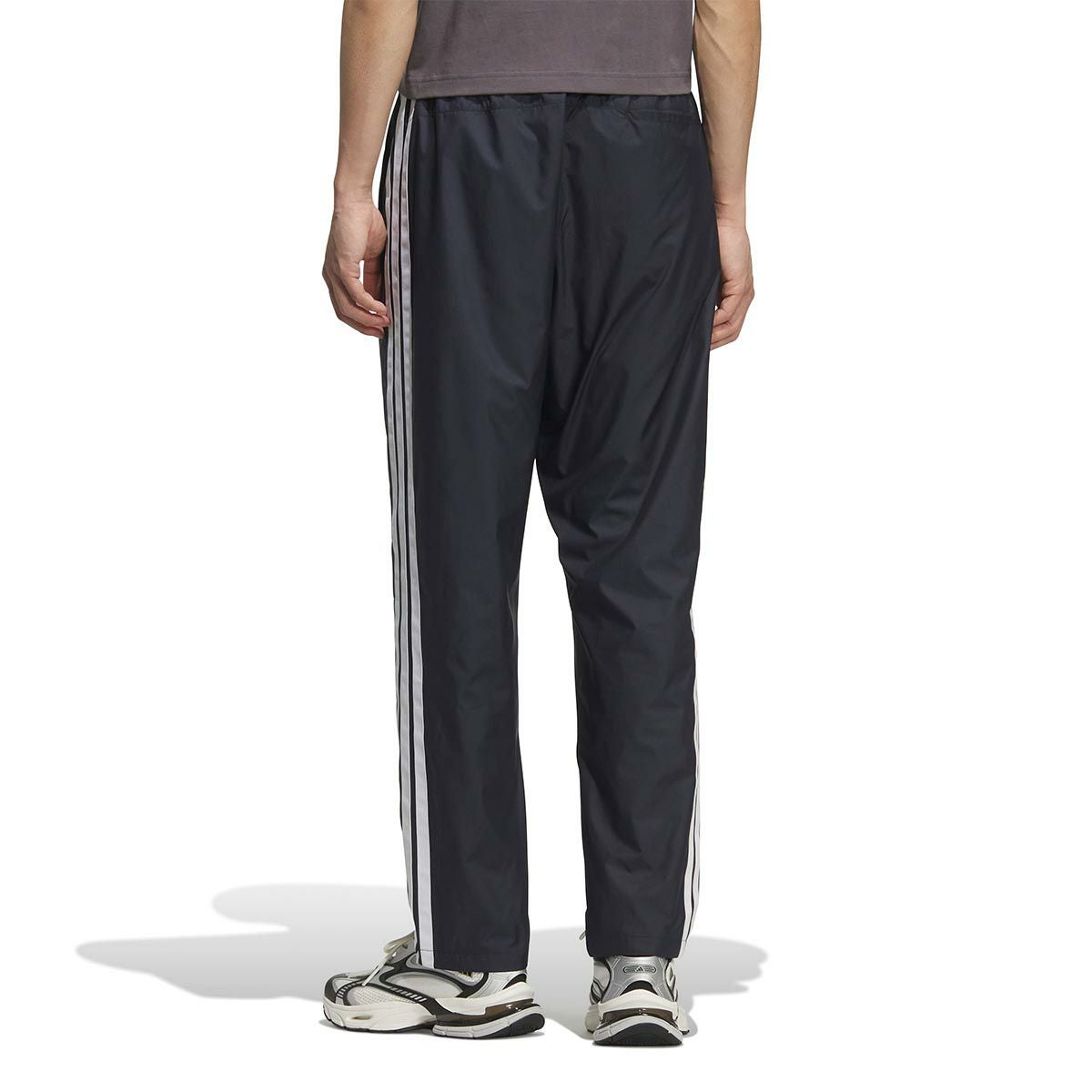 アディダス adidas　スリーストライプス ルーズフィット 起毛トリコット裏地付き フルレングス オープンヘム ウィンドパンツ ブラック JZ8773 詳細9