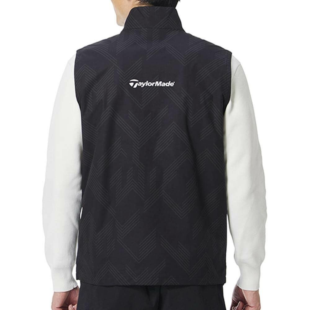 テーラーメイド TaylorMade　メンズ グラフィック柄 フルジップ ベスト UN973　2025年モデル 詳細1 詳細3