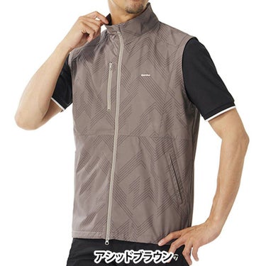 テーラーメイド TaylorMade　メンズ グラフィック柄 フルジップ ベスト UN973　2025年モデル 詳細1 詳細5