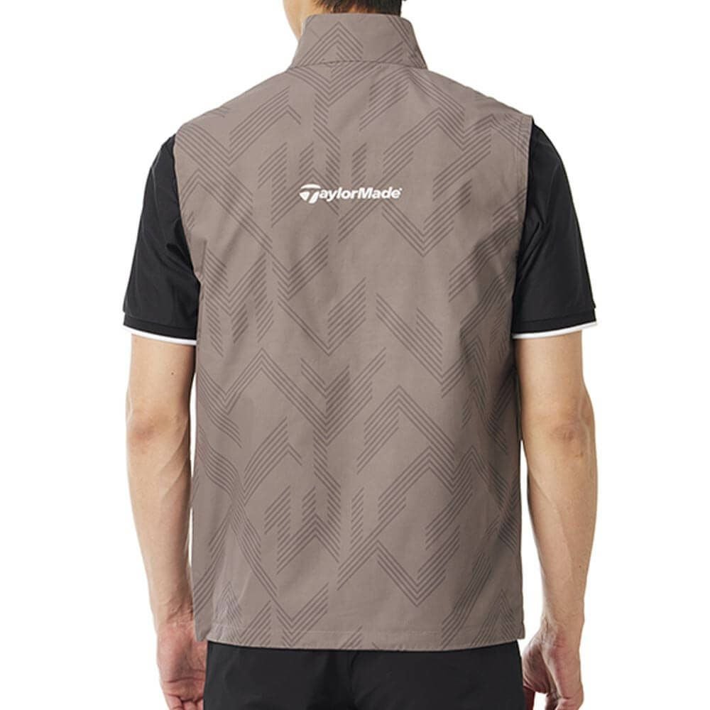 テーラーメイド TaylorMade　メンズ グラフィック柄 フルジップ ベスト UN973　2025年モデル 詳細1 詳細6