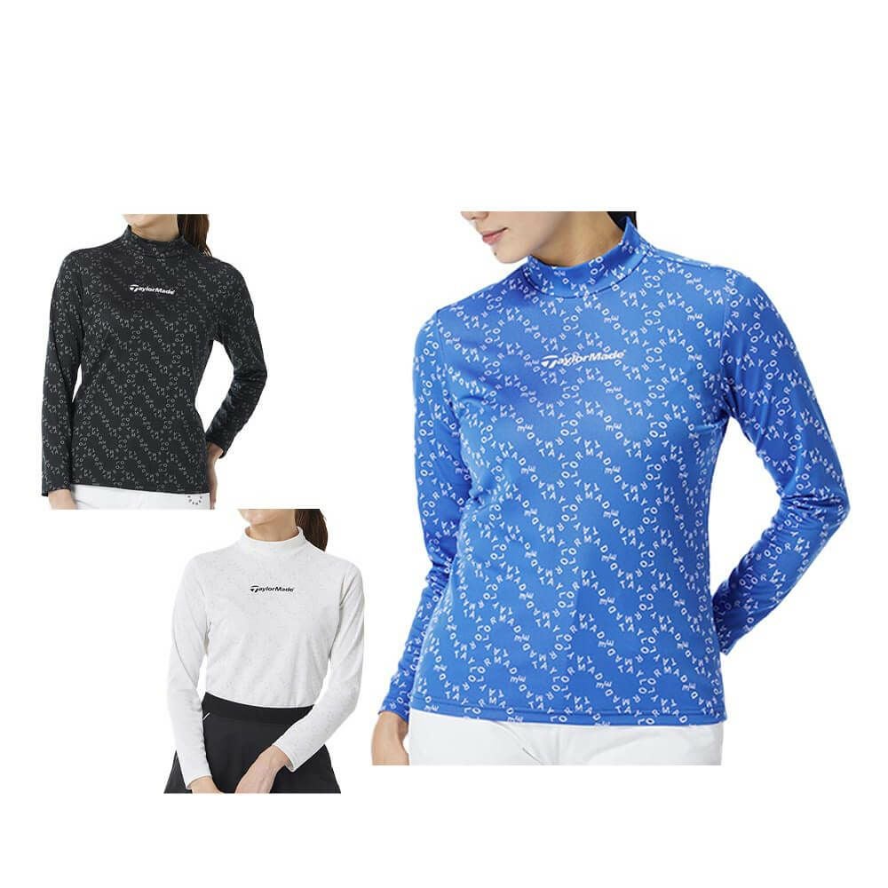 テーラーメイド TaylorMade　レディース サークルロゴ 長袖 モックネック シャツ TL537　2025年モデル 詳細1