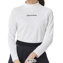 テーラーメイド TaylorMade　レディース サークルロゴ 長袖 モックネック シャツ TL537　2025年モデル