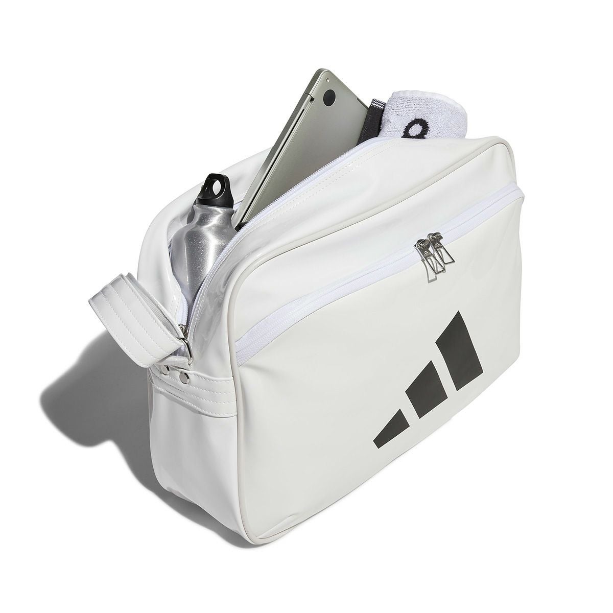 アディダス adidas　ユニセックス マルチスポーツ ショルダーバッグ エナメルバッグ ホワイト BUZ85 IB0298 詳細4