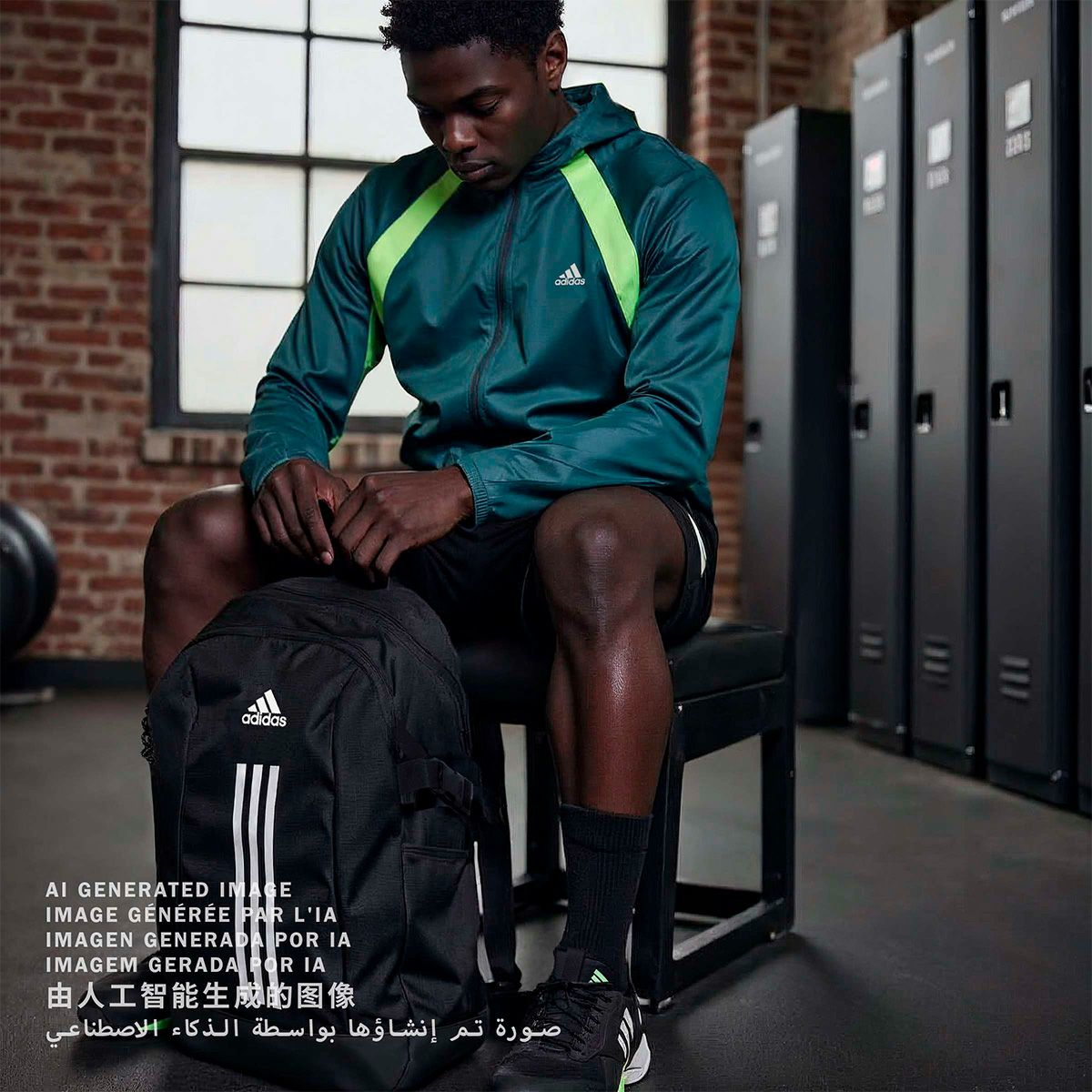 アディダス adidas　ユニセックス マルチスポーツ バックパック パワー バックパック ブラック/ホワイト KNO37 IP9774 詳細8