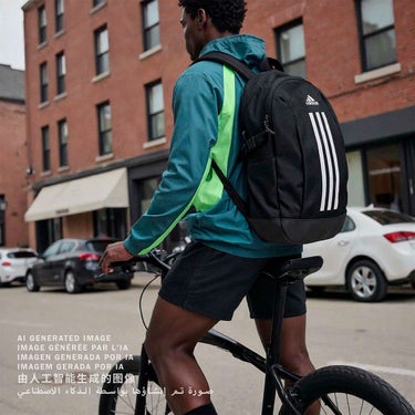 アディダス adidas　ユニセックス マルチスポーツ バックパック パワー バックパック ブラック/ホワイト KNO37 IP9774 詳細9