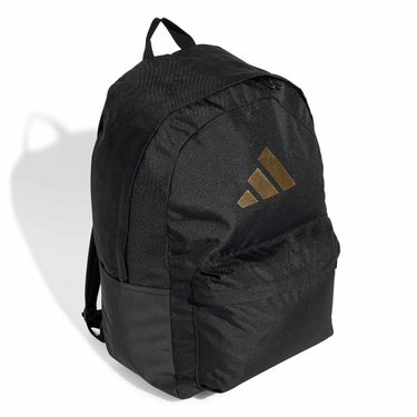 アディダス adidas　ユニセックス マルチスポーツ バックパック クラシック 3バーロゴ バックパック 27.5L ブラック/ゴールドメタリック KSI74 IS7048 詳細3