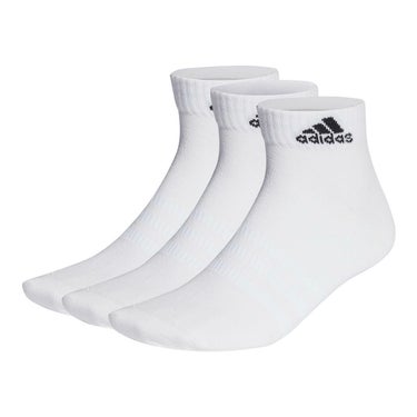 アディダス adidas　薄手・軽量アンクルソックス 3足組 ホワイト/ブラック EBL54 HT3468 ホワイト（HT3468）