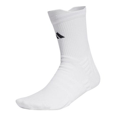 アディダス adidas　テニス クッション クルーソックス 1足 ホワイト/ブラック EVZ98 HT1644 ホワイト（HT1644）