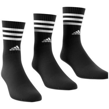 アディダス adidas　ユニセックス マルチスポーツ ソックス スリーストライプス クッション クルー ソックス 3足組 ブラック/ホワイト EBB67 IC1321 詳細2