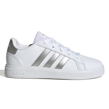アディダス adidas　ジュニア グランドコート ライフスタイル キッズ スニーカー シューズ フットウェアホワイト/マットシルバー/マットシルバー GW6506  ホワイト（GW6506）