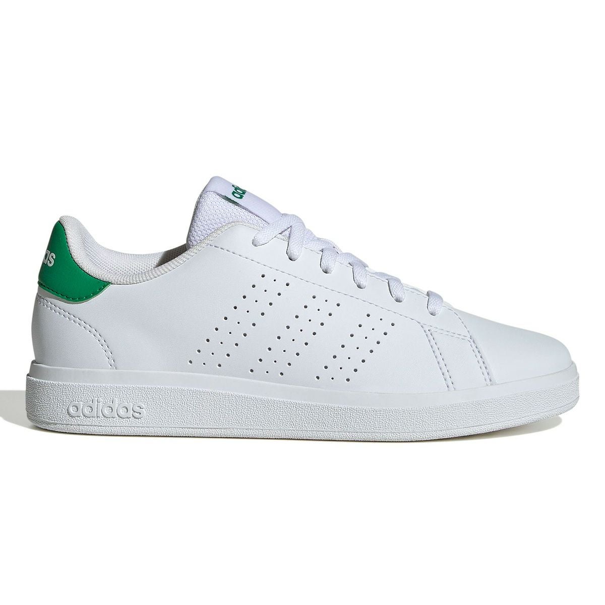 アディダス adidas　ジュニア アドバンコート ベース 2.0 キッズ スニーカー シューズ フットウェアホワイト/フットウェアホワイト/グリーン ID3889  ホワイト（ID3889）
