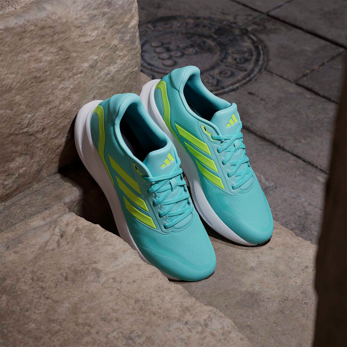 アディダス adidas　メンズ カジュアル ランニングシューズ コアランナー 5 ランニング / CORERUNNER 5 Running フラッシュアクア/ルシッドレモン/コアブラック JI3387  詳細10