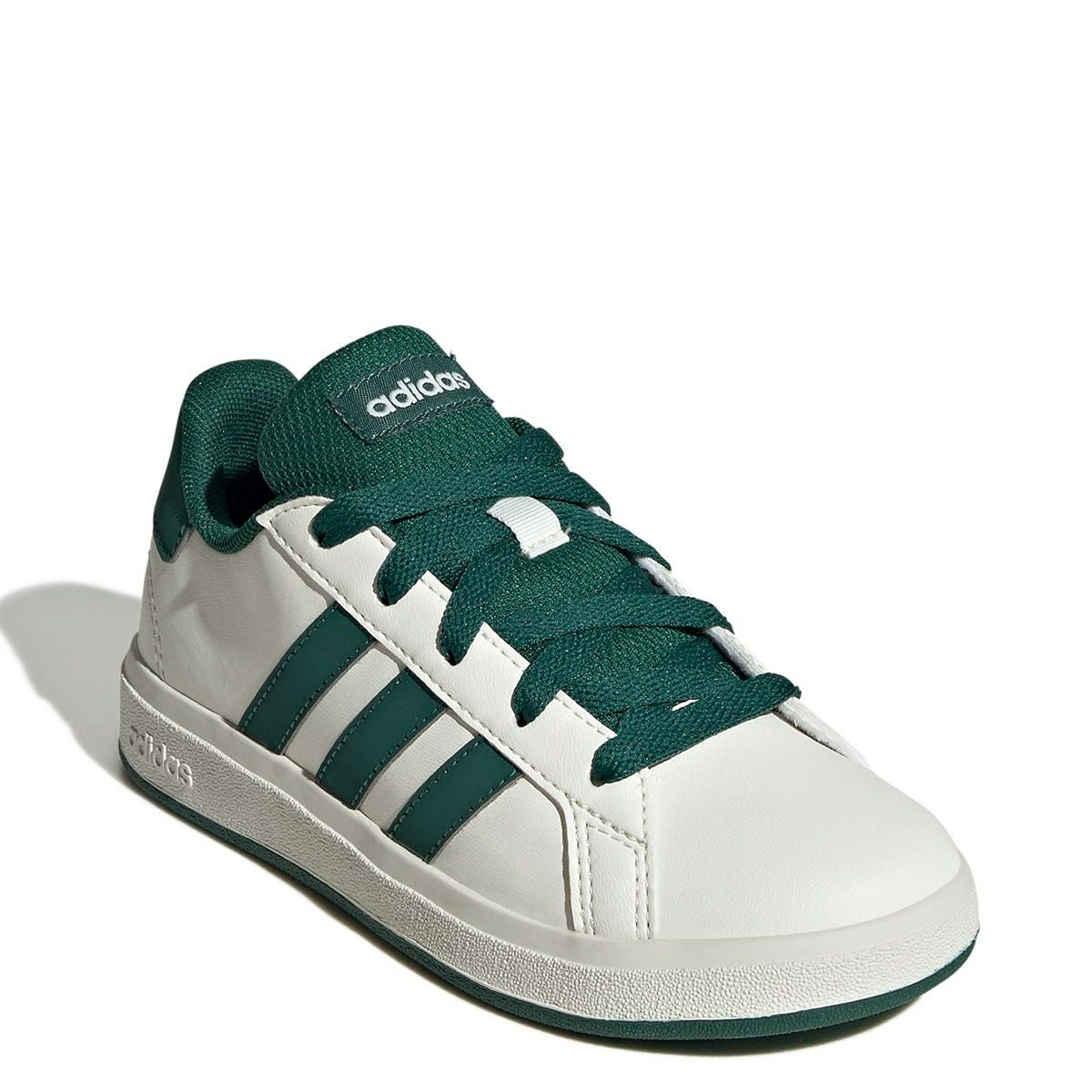 アディダス adidas　ジュニア カジュアル シューズＫＩＤＳ グランドコート ライフスタイル テニス レースアップ / GrandCourt Lifestyle Tennis Lace-Up オフホワイト/カレッジグリーン/コアブラック JQ0704  詳細5