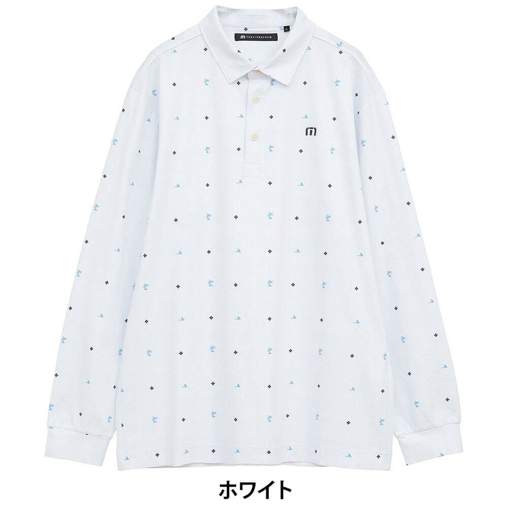 トラヴィスマシュー Travis Mathew メンズ モノグラムプリント 長袖 ポロシャツ 7AM018 2025年モデル
