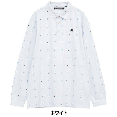 トラヴィスマシュー Travis Mathew　メンズ モノグラムプリント 長袖 ポロシャツ 7AM018　2025年モデル 詳細1 詳細2
