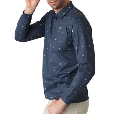 トラヴィスマシュー Travis Mathew　メンズ モノグラムプリント 長袖 ポロシャツ 7AM018　2025年モデル 詳細1 詳細12