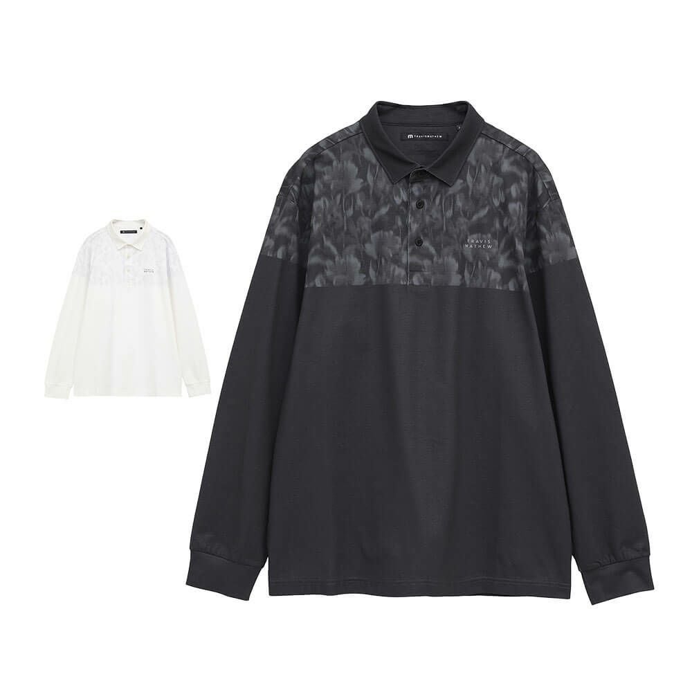 トラヴィスマシュー Travis Mathew　メンズ バイカラー 長袖 ポロシャツ 7AM032　2025年モデル 詳細1