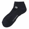 トラヴィスマシュー Travis Mathew　メンズ Mロゴ アンクル ソックス 7AM090 0BLK ブラック　2025年モデル ブラック